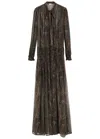 Saint Laurent Yves  Paisley-print Silk-blend Chiffon Maxi Dress In Multicoloured 1