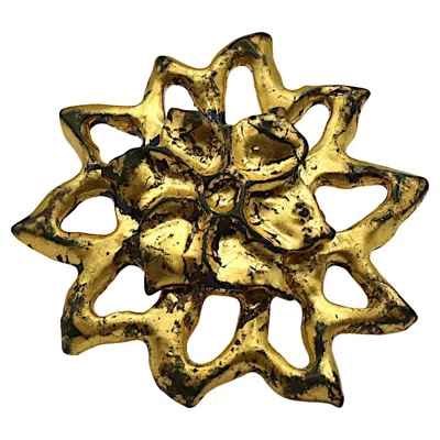 Pre-owned Saint Laurent Yves  Rive Gauche Ysl Vintage Distressed Brooch In Multi