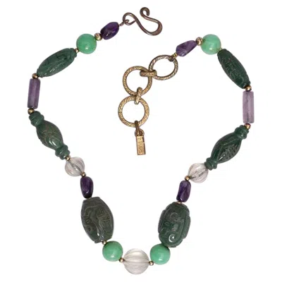 Pre-owned Saint Laurent Yves  Semi-precious Stones Necklace In Multi