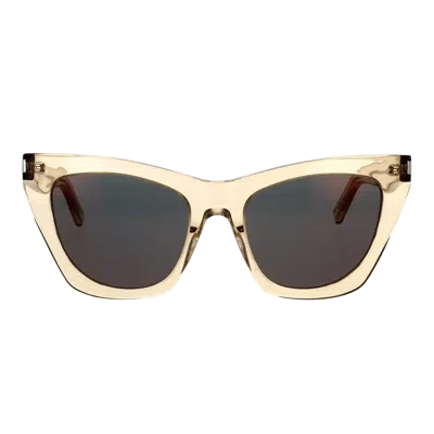 Saint Laurent Yves  Sl 214 Kate Sunglasses In Transparent