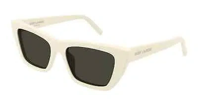 Pre-owned Saint Laurent Yves  Sl-276-mica-056 Ivory Sunglasses