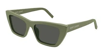 Pre-owned Saint Laurent Yves  Sl-276-mica-057 Green Sunglasses In Gray