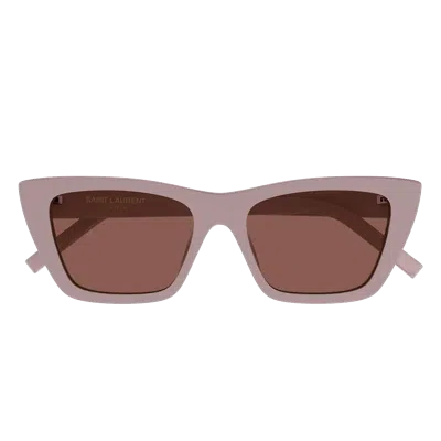 Saint Laurent Yves  Sl 276 Mica Sunglasses In Brown