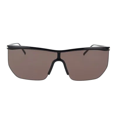 Saint Laurent Yves  Sl 519 Mask Sunglasses In Silver