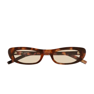 Saint Laurent Yves  Sl 557 Shade Sunglasses In Brown