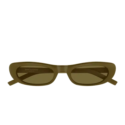 Saint Laurent Yves  Sl 557 Shade Sunglasses In Green