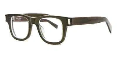Pre-owned Saint Laurent Yves  Sl-564-opt-007 Green Green Eyeglasses In Clear Lens
