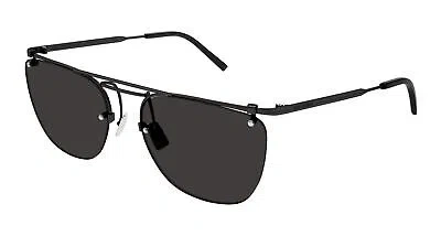 Pre-owned Saint Laurent Yves  Sl 600-001 Black Black Black Sunglasses