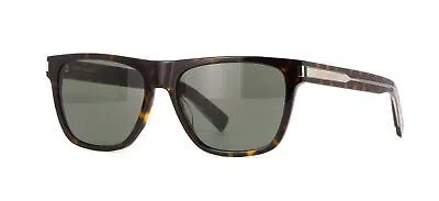 Pre-owned Saint Laurent Yves  Sl-619-002 Havana Crystal Sunglasses In Gray