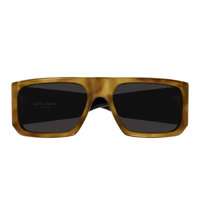 Saint Laurent Yves  Sl 635 Acetate Sunglasses In Brown