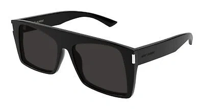 Pre-owned Saint Laurent Yves  Sl-651-vitti-001 Black Sunglasses