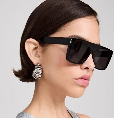 Pre-owned Saint Laurent Yves  Sl-651-vitti-001 Black Sunglasses