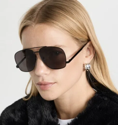 Pre-owned Saint Laurent Yves  Sl-653-leon-002 Black Black Black Sunglasses