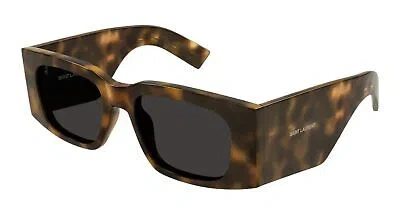 Pre-owned Saint Laurent Yves  Sl-654-003 Havana Sunglasses In Black