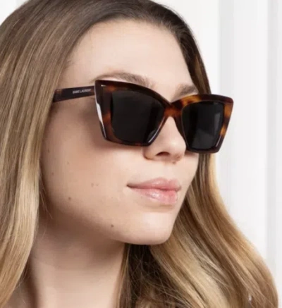 Pre-owned Saint Laurent Yves  Sl-657-f-002 Havana Sunglasses