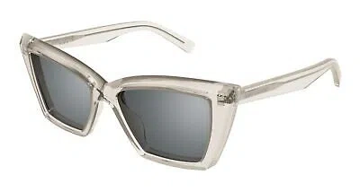 Pre-owned Saint Laurent Yves  Sl-657-f-003 Beige Sunglasses In Silver