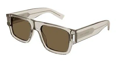 Pre-owned Saint Laurent Yves  Sl-659-004 Beige Sunglasses In Brown