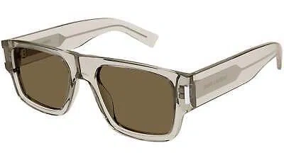 Pre-owned Saint Laurent Yves  Sl-659-004 Beige Sunglasses In Brown