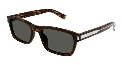 Pre-owned Saint Laurent Yves  Sl-662-004 Havana Sunglasses In Gray