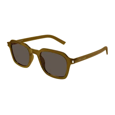Saint Laurent Yves  Sl 715 Slim Sunglasses In Brown