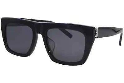 Pre-owned Saint Laurent Yves  Sl-m131-f-001 Black Sunglasses