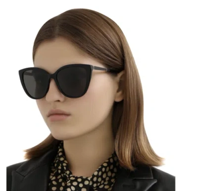 Pre-owned Saint Laurent Yves  Slm70-003-55 Havana Sunglasses