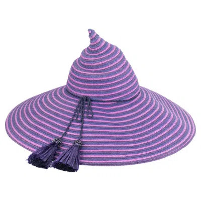Pre-owned Saint Laurent Yves  Straw Hat Fashion Show In Purple