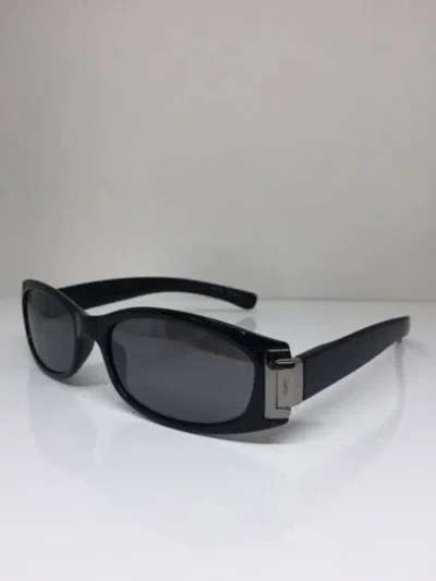 Pre-owned Saint Laurent Yves  Sunglasses Ysl 6004  Sunglasses C. Shiny Black In Gray