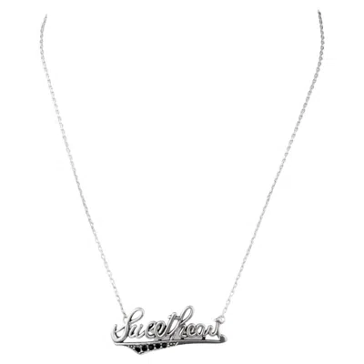 Pre-owned Saint Laurent Yves , Sweetheart Necklace, Silver 45cm In Multi