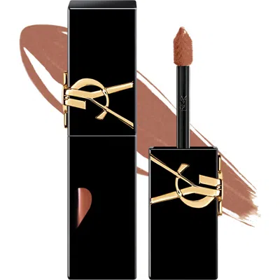Saint Laurent Yves  The Inks Vinyl Cream High Shine Lip Stain In 614 Brown Ignition