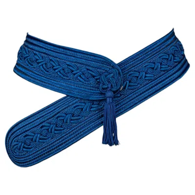 Pre-owned Saint Laurent Yves  Trimming Belt (attributed To) In Blue