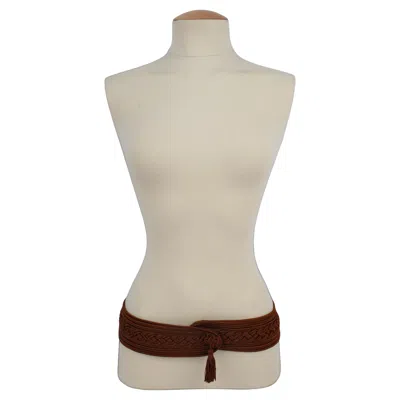 Pre-owned Saint Laurent Yves  Trimming Belt (attributed To) In Sand