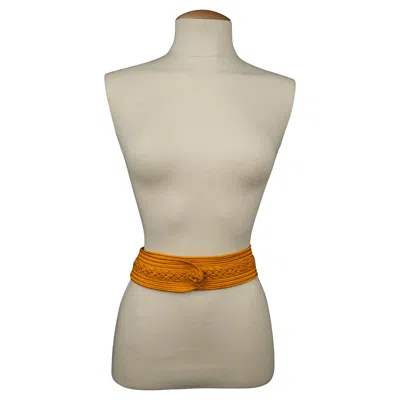 Pre-owned Saint Laurent Yves  Trimming Belt (attributed To) In Sand