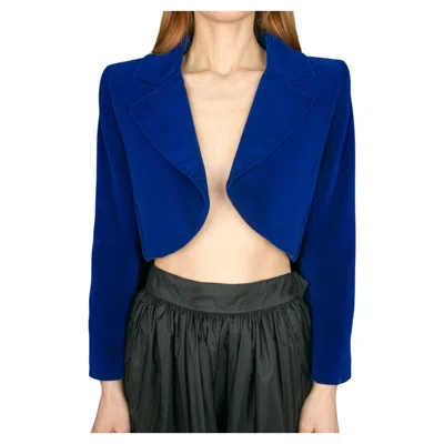Pre-owned Saint Laurent Yves  Velvet Jacket By Yves  Haute Couture Circa 1988 In Purple