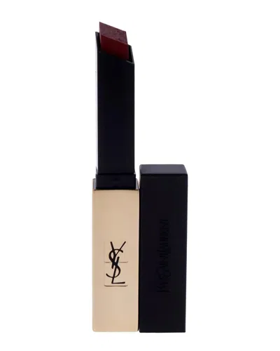Saint Laurent Yves  Women's 0.08oz 27 Conflicting Crimson Rouge Pur Couture The  Slim Matte Lipstick In Brown