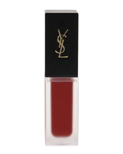 Saint Laurent Yves  Women's 0.2oz 205 Rouge Clique Tatouage Couture Velvet  Matte Cream Lipstick In Transparent