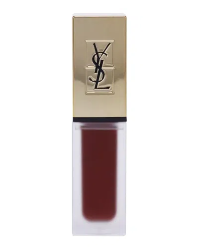 Saint Laurent Yves  Women's 0.2oz 34 Crimson Rivals Tatouage Couture Liquid  Matte Lip Stain In Brown