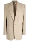 Saint Laurent Single-breasted Blazer Blazer And Suits Beige In Yellow