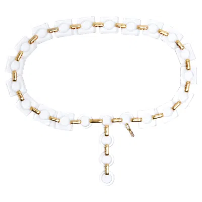 Pre-owned Saint Laurent Yves  Ysl Ceinture T80 See Through Vintage Belt Size M Or Us30 In Gray