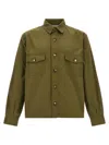 Saint Laurent Green Jacket With Pockets On The Front In Cotton Man In Green