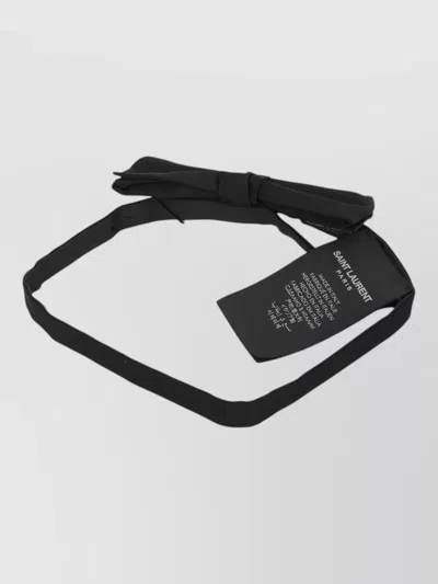 Saint Laurent Yves Silk Satin Evening Bow Tie In Black