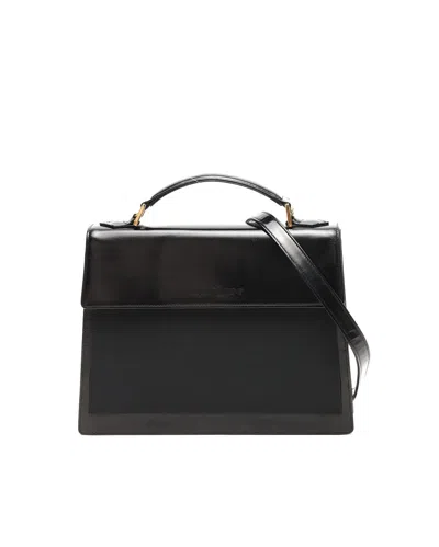 Saint Laurent Yves Top Handle Bag In Black