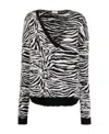 Saint Laurent Women's V Neck Sweater | Size Small | 646427 In Black
