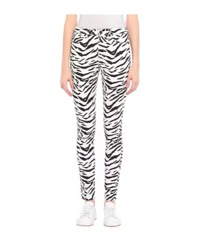 Saint Laurent Zebra Print Casual Trousers In Multi