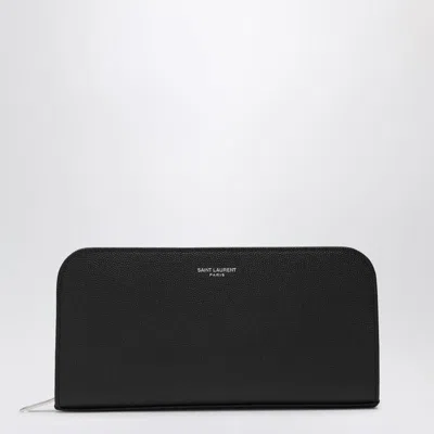 Saint Laurent Zip Around Wallet In Black