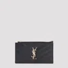 Saint Laurent Zip Card Case In Black