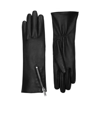 Saint Laurent Zip Gloves In Lambskin In Black