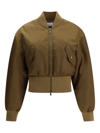 Saint Laurent Glossy Nylon Bomber Jacket