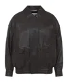 Saint Laurent Jacket Buttoned Cuffs Elasticated Hem Front Pockets In Black