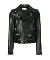 Saint Laurent Leather Jacket In Black